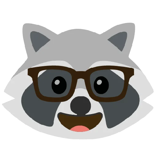 Стикер из набора Raccmoji для Телеграм: Статические 🤓