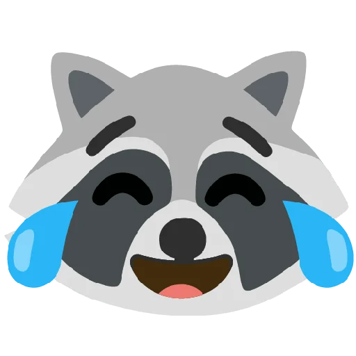 Стикер из набора Raccmoji для Телеграм: Статические 😂