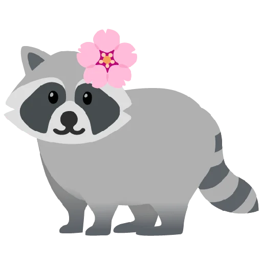 Стикер из набора Raccmoji для Телеграм: Статические 🌸