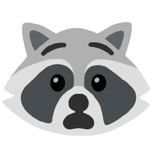 Стикер из набора Raccmoji для Телеграм: Статические 😧