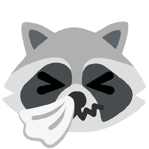 Стикер из набора Raccmoji для Телеграм: Статические 🤧