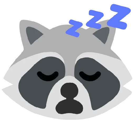 Стикер из набора Raccmoji для Телеграм: Статические 😴