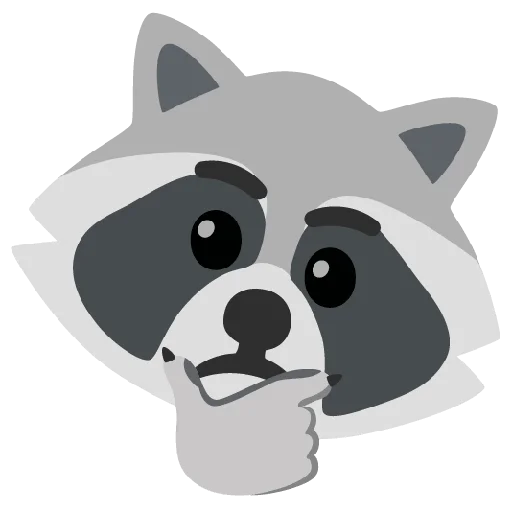 Стикер из набора Raccmoji для Телеграм: Статические 🤔
