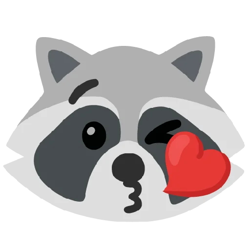 Стикер из набора Raccmoji для Телеграм: Статические 😘