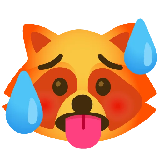 Стикер из набора Raccmoji для Телеграм: Статические 🥵