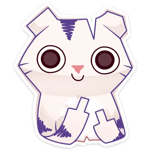 Стикер из набора Бумажный тигр Руммка :: @stickroom для Телеграм: Статические 🖕