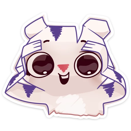 Стикер из набора Бумажный тигр Руммка :: @stickroom для Телеграм: Статические 😧