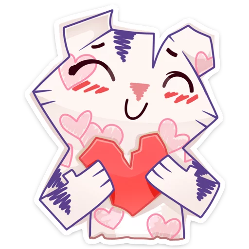 Стикер из набора Бумажный тигр Руммка :: @stickroom для Телеграм: Статические ❤
