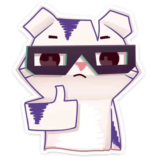Стикер из набора Бумажный тигр Руммка :: @stickroom для Телеграм: Статические 👍