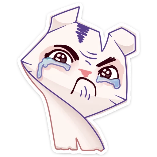 Стикер из набора Бумажный тигр Руммка :: @stickroom для Телеграм: Статические 😢