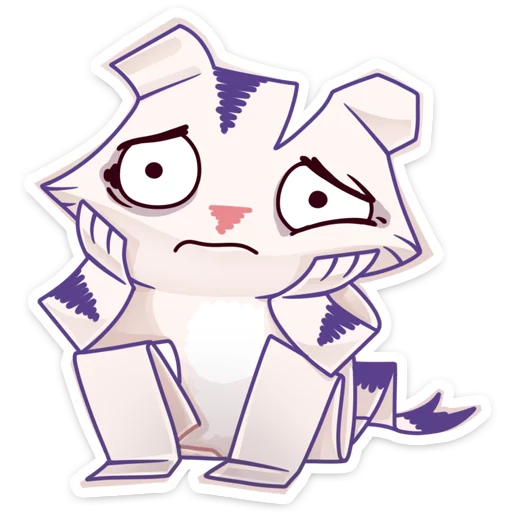 Стикер из набора Бумажный тигр Руммка :: @stickroom для Телеграм: Статические 😒