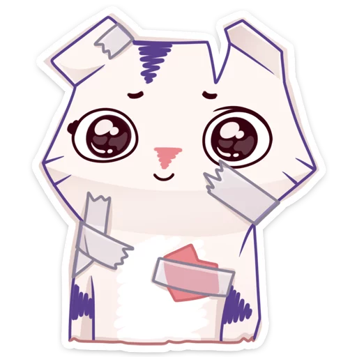 Стикер из набора Бумажный тигр Руммка :: @stickroom для Телеграм: Статические 🤕