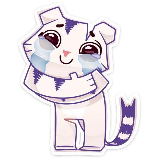 Стикер из набора Бумажный тигр Руммка :: @stickroom для Телеграм: Статические 😭