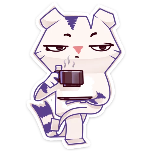 Стикер из набора Бумажный тигр Руммка :: @stickroom для Телеграм: Статические ☕