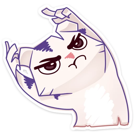 Стикер из набора Бумажный тигр Руммка :: @stickroom для Телеграм: Статические ✌
