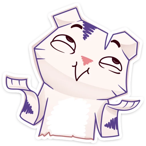 Стикер из набора Бумажный тигр Руммка :: @stickroom для Телеграм: Статические 🤷