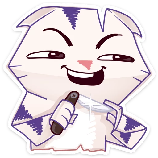 Стикер из набора Бумажный тигр Руммка :: @stickroom для Телеграм: Статические 😏