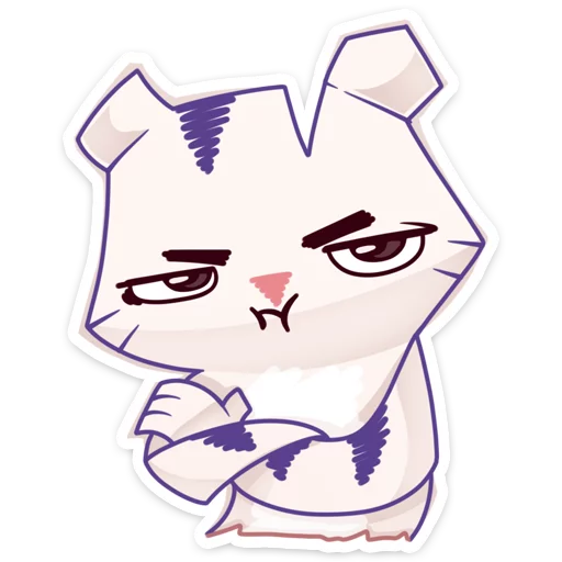 Стикер из набора Бумажный тигр Руммка :: @stickroom для Телеграм: Статические ☹