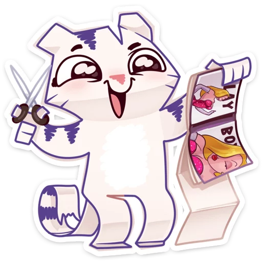 Стикер из набора Бумажный тигр Руммка :: @stickroom для Телеграм: Статические 🤗
