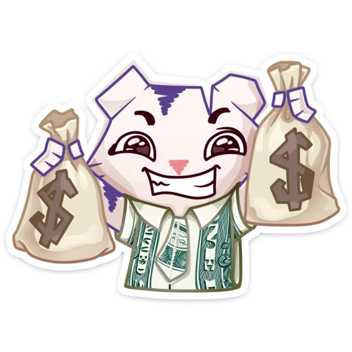 Стикер из набора Бумажный тигр Руммка :: @stickroom для Телеграм: Статические 💰