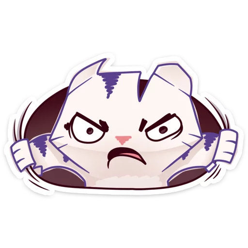 Стикер из набора Бумажный тигр Руммка :: @stickroom для Телеграм: Статические 👿