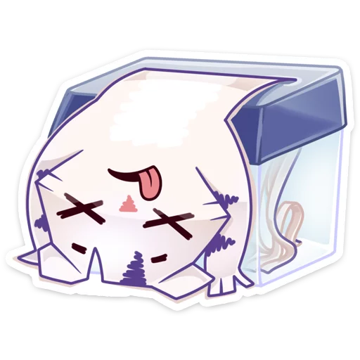 Стикер из набора Бумажный тигр Руммка :: @stickroom для Телеграм: Статические 😵