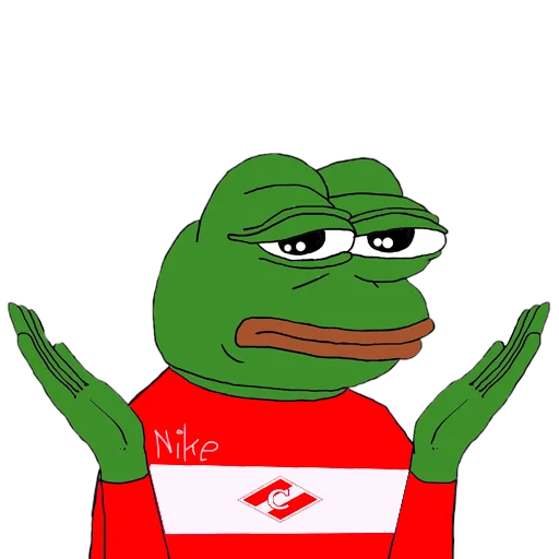 Стикер из набора Red-White Pepe @spartak_telegram для Телеграм: Статические 🤷‍♂️