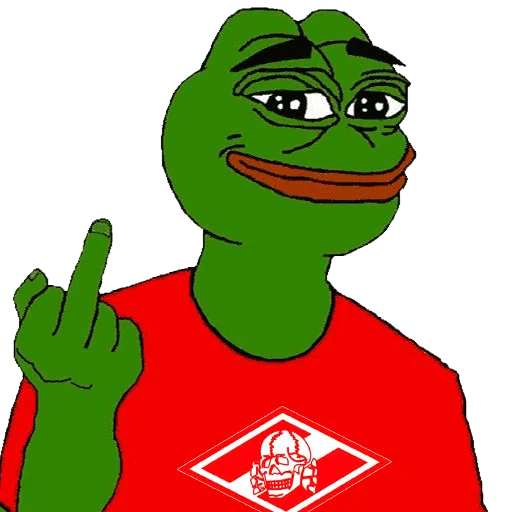 Стикер из набора Red-White Pepe @spartak_telegram для Телеграм: Статические 🖕