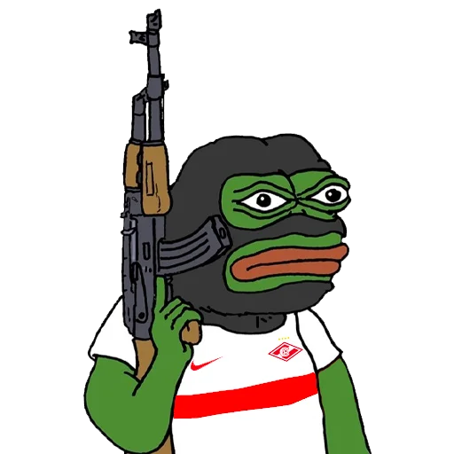 Стикер из набора Red-White Pepe @spartak_telegram для Телеграм: Статические 🔫