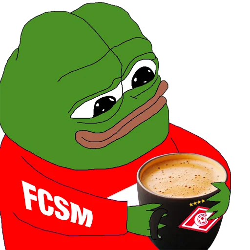 Стикер из набора Red-White Pepe @spartak_telegram для Телеграм: Статические ☕️