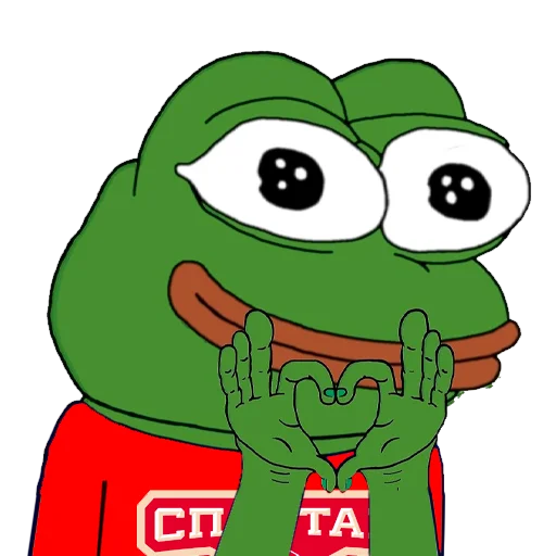 Стикер из набора Red-White Pepe @spartak_telegram для Телеграм: Статические ❤️