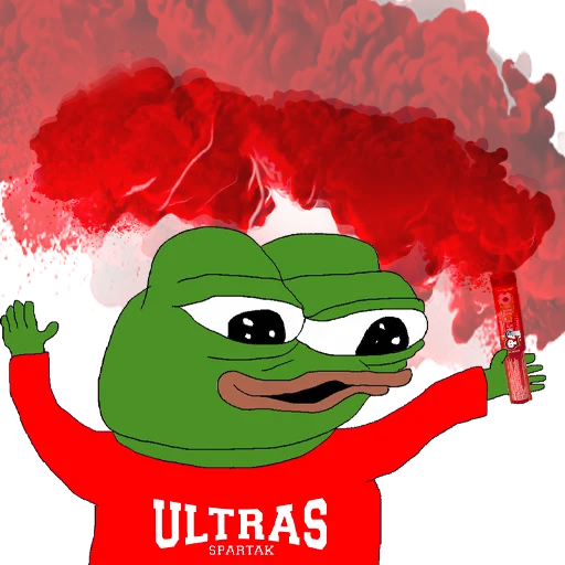 Стикер из набора Red-White Pepe @spartak_telegram для Телеграм: Статические 🔥