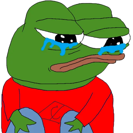 Стикер из набора Red-White Pepe @spartak_telegram для Телеграм: Статические 😭