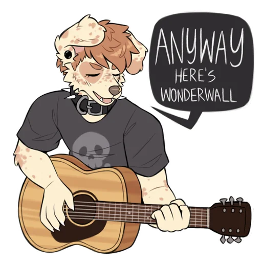 Стикер из набора sammy soft dog для Телеграм: Статические 🎸