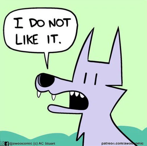 Стикер из набора @somebadmemes 3 (by @WeirdSeason) для Телеграм: Статические 🐺