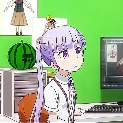 Стикер из набора suzukaze aoba @Moontelaxx для Телеграм: Статические 💜