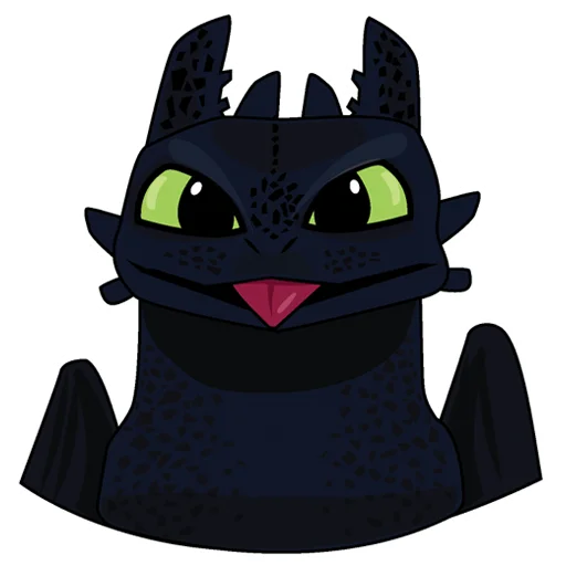 Стикер из набора Как Приручить Дракона : @artskrin для Телеграм: Статические 😛