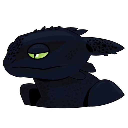 Стикер из набора Как Приручить Дракона : @artskrin для Телеграм: Статические 😑