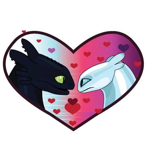 Стикер из набора Как Приручить Дракона : @artskrin для Телеграм: Статические ❤️