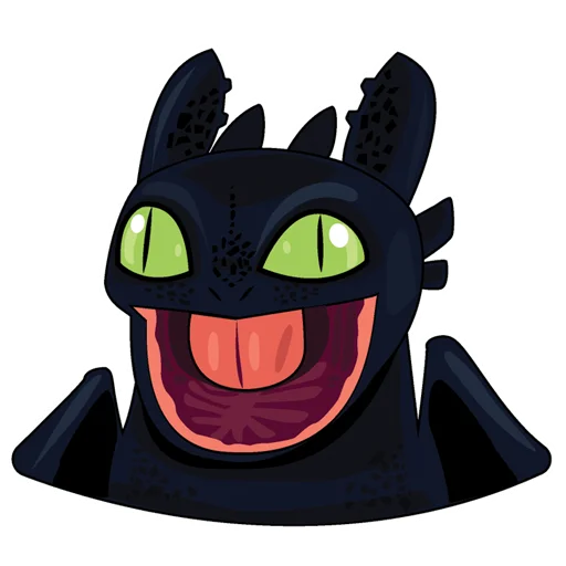Стикер из набора Как Приручить Дракона : @artskrin для Телеграм: Статические 😮