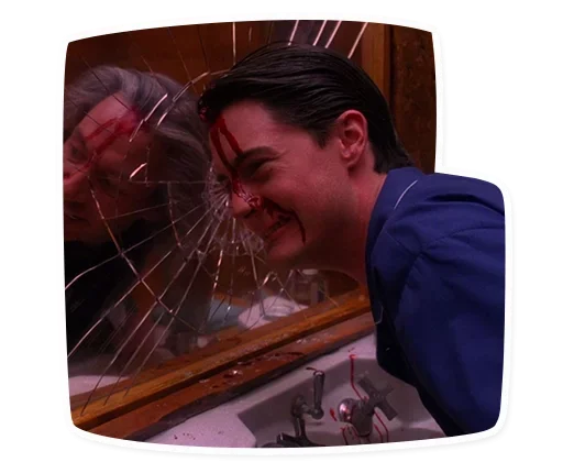 Стикер из набора Twin Peaks @stickersb2b для Телеграм: Статические 😃