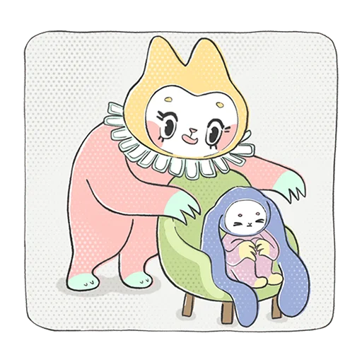 Стикер из набора @Premium_Stikers | Уля и Чуля Без Текста для Телеграм: Анимированные, Статические 🫣