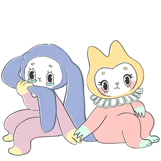 Стикер из набора @Premium_Stikers | Уля и Чуля Без Текста для Телеграм: Анимированные, Статические 🥺