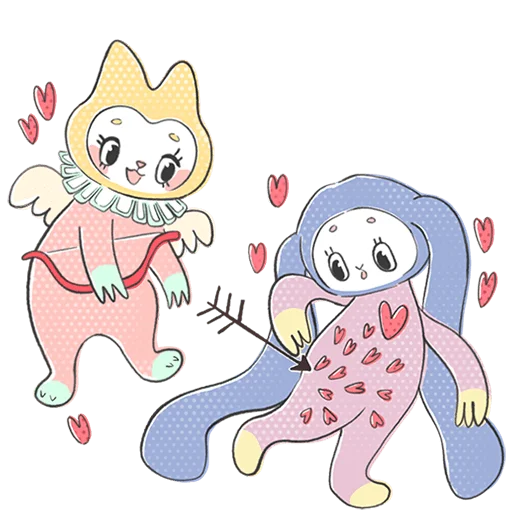 Стикер из набора @Premium_Stikers | Уля и Чуля Без Текста для Телеграм: Анимированные, Статические 💘