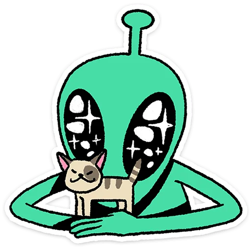 Стикер из набора @Premium_Stikers | Неопознанные Летающие Обаяшки для Телеграм: Анимированные, Статические 🛸