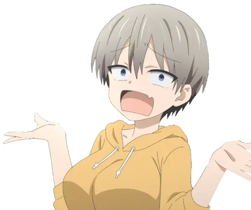 Стикер из набора Uzaki-Chan для Телеграм: Статические 🤨