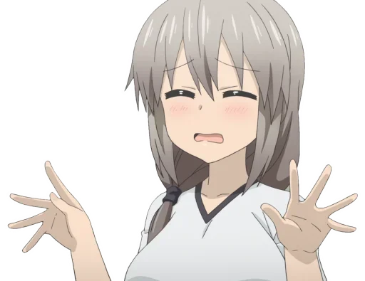 Стикер из набора Uzaki-Chan для Телеграм: Статические 😰