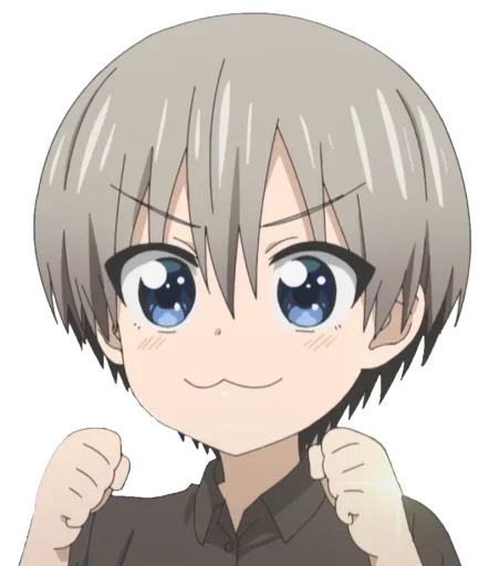 Стикер из набора Uzaki-Chan для Телеграм: Статические 😀