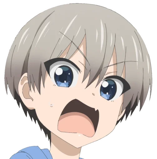 Стикер из набора Uzaki-Chan для Телеграм: Статические 😧