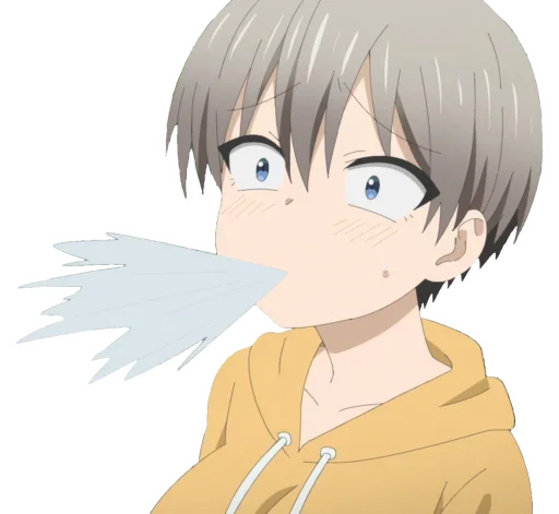 Стикер из набора Uzaki-Chan для Телеграм: Статические 😂